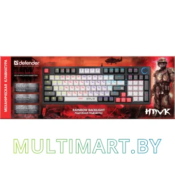 Клавиатура Defender Hawk GK-418 (черный, Outemu Red) картинка 2